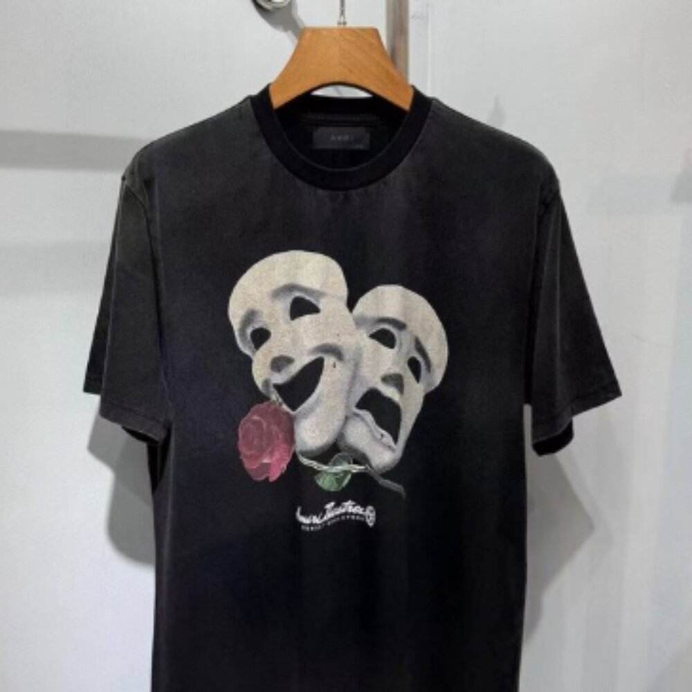 Amiri Beige Pool Cue printed cotton jersey T-shirt